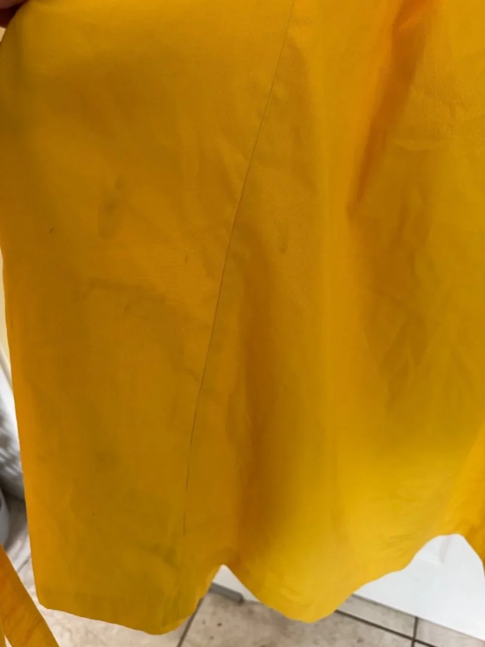Vintage Caron Retro 70's Yellow Midi Length Long Sleeve Shirt Dress Size Small - Picture 8 of 13